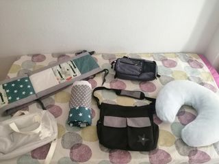 Pack bebé: bolso, cojín y protector cuna