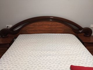 Cama Madera Maciza 150cm con Somier