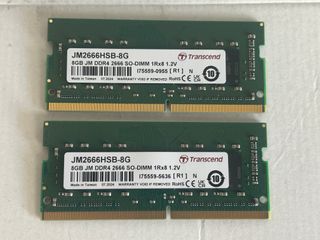 2x Transcend 8GB DDR4 2666MHz SO-DIMM RAM