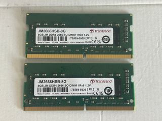 2x 8GB DDR4 2666MHz SO-DIMM Transcend