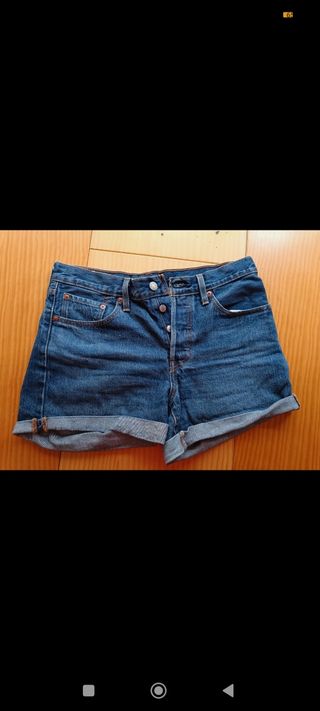 Vaqueros cortos Levi's azules mujer 