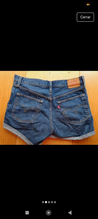 Vaqueros cortos Levi's azules mujer 