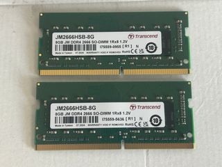 2x 8GB DDR4 2666MHz SO-DIMM Transcend