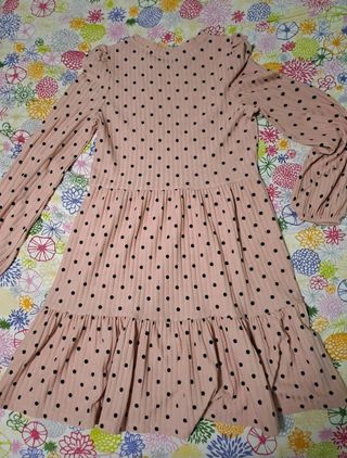 Vestido lunares rosa Inside Talla S