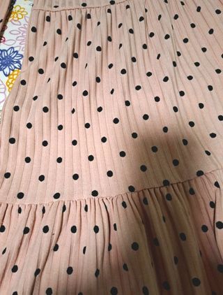 Vestido lunares rosa Inside Talla S