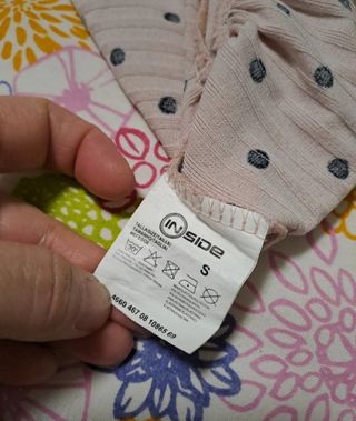 Vestido lunares rosa Inside Talla S