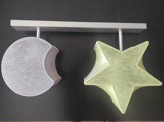 Lámpara infantil de techo Luna y Estrella