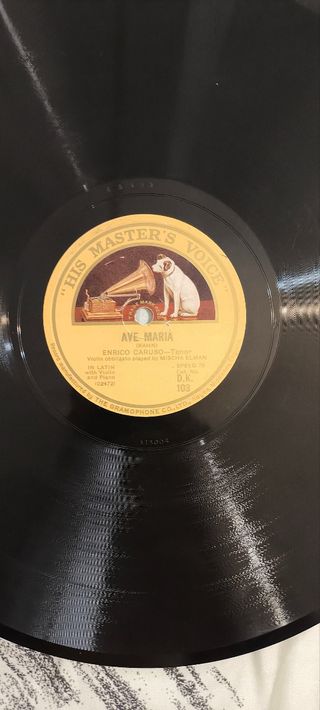 Disco de Pizarra, (Shellac) Enrico Caruso,Elegie