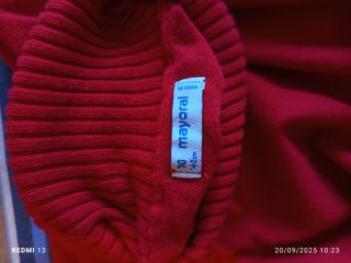 Maglia rossa collo alto