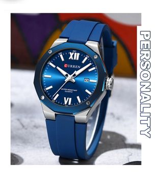 Reloj Curren Hombre Azul y Plateado