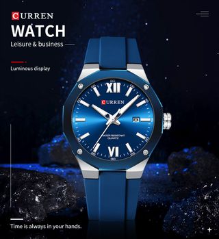 Reloj Curren Hombre Azul y Plateado