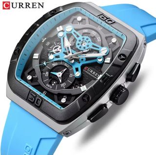 Reloj CURREN Hombre Azul y Plateado
