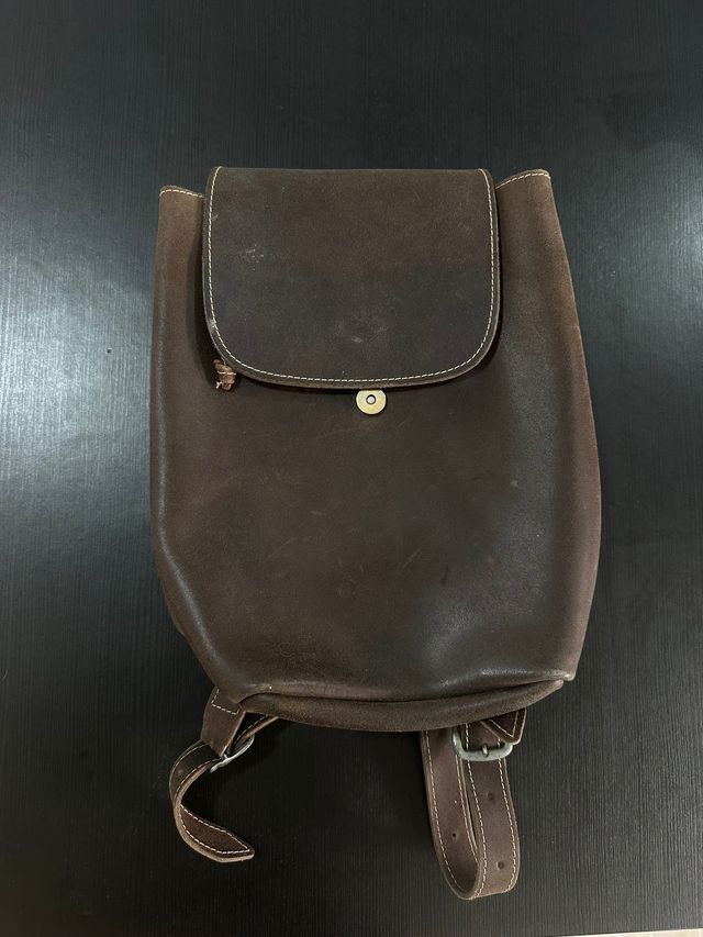 Mochila 100% Pele Genuína Castanha