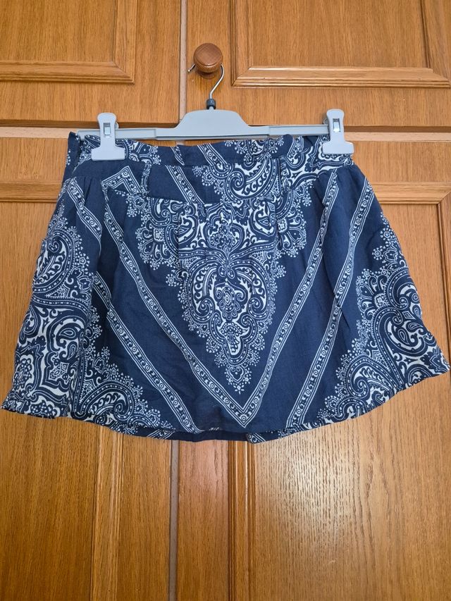 Minifalda BSK Estampada Azul