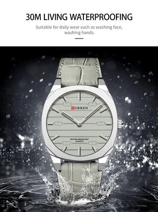 Reloj Curren Hombre Gris y Plateado