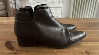 Botines planos piel marrón chocolate