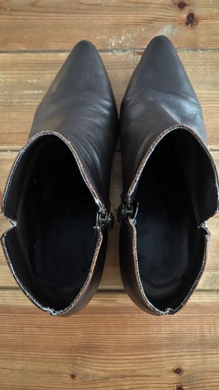 Botines planos piel marrón chocolate