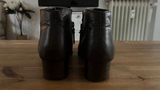 Botines planos piel marrón chocolate
