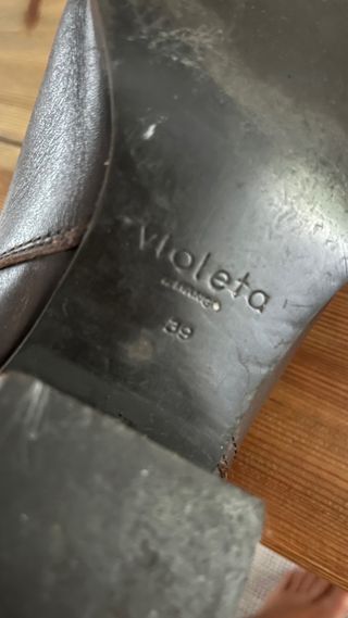 Botines planos piel marrón chocolate