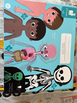 Puzzle Janod Cuerpo Humano 4 Piezas +5