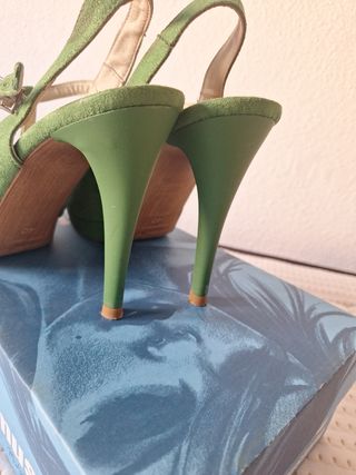 Sandalias Mustang Verdes Talla 40