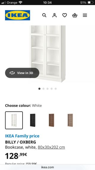 Vitrina Billy Oxberg IKEA Burdeos