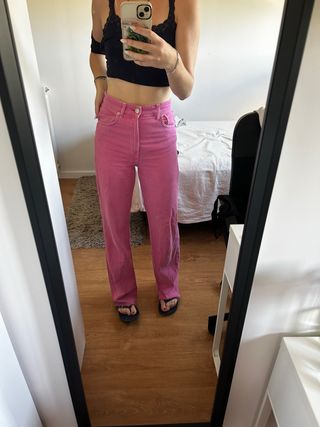 Pantalones largos rosas