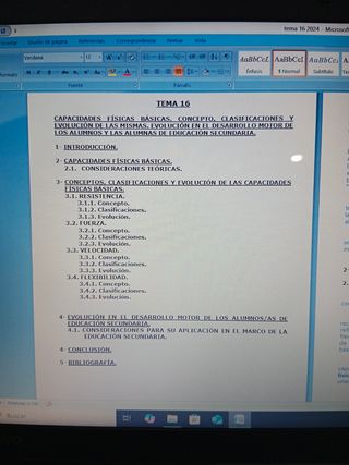Temario oposiciones Educación Física Secundaria