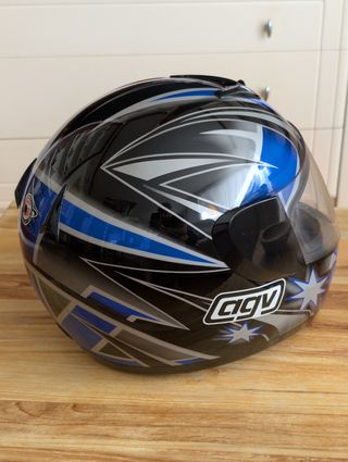 Casco Agv Kinetic Azul y Negro Talla L