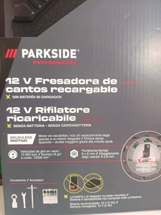 Fresadora Parkside Performance  Batería y cargador