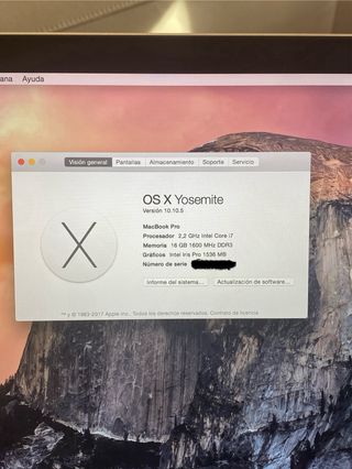 MacBook Pro 2015 con factura impoluto