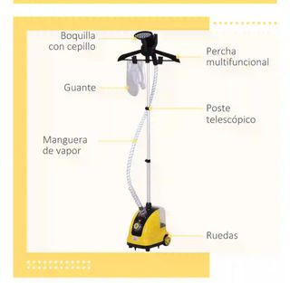 Plancha de vapor vertical amarilla