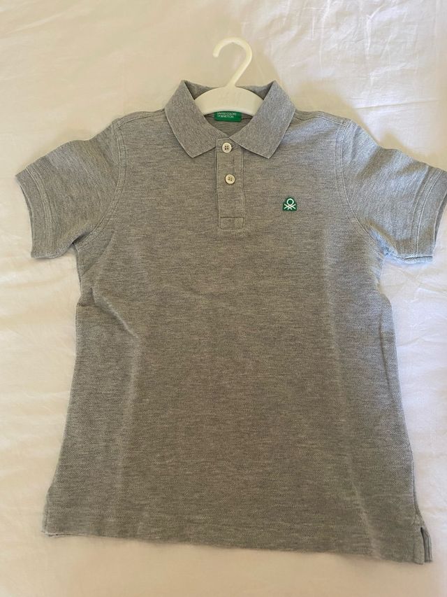 Polo Benetton niño gris 7 años