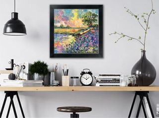 Cuadro al óleo Paisaje Atardecer