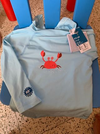 Camiseta protección solar cangrejo 4-5 años UPF 50