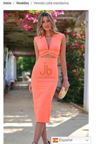 Vestido Juan Bernal Naranja