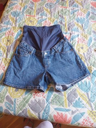 Pantalón corto premamá vaquero