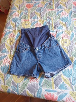 Pantalón corto premamá vaquero