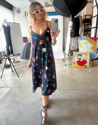 Vestido Aire Retro Negro Multicolor