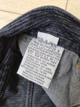 Pantalón pana Zara negro