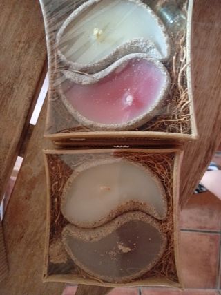 Velas Yin Yang Rosas y Blancas