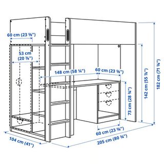 Litera Ikea SMASTAD con escritorio