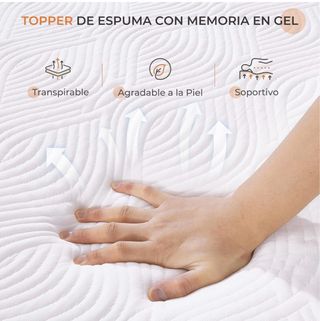 Topper Viscoelástico 90x190x10cm NUEVO!