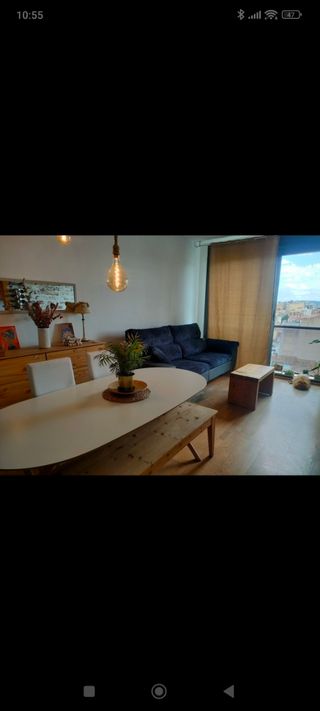 Mesa comedor y banco madera
