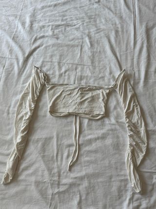 Top bianco maniche lunghe