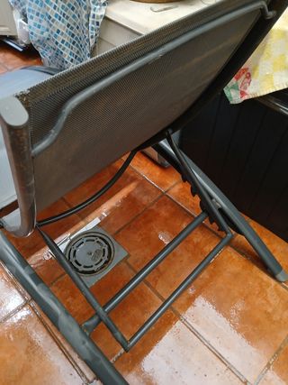 Tumbona de jardín gris