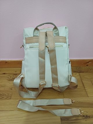 Zaino donna beige e rosa nuovo