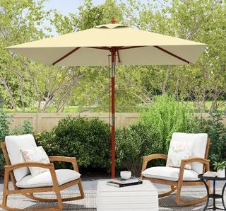 Sombrilla jardín 2x1.5m beige