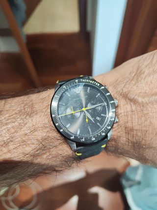 Reloj Emporio Armani Negro y Plateado
