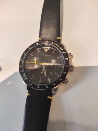 Reloj Emporio Armani Negro y Plateado